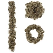 Sotkuinen kihara hiukset Knold # M6PH613 - Ruskea / vaalea sekoitus