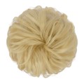 Sotkuinen pulla hiustenlasku rypistyneillä keinotekoisilla hiuksilla - 24T613 Vaalea Bleach Blondi