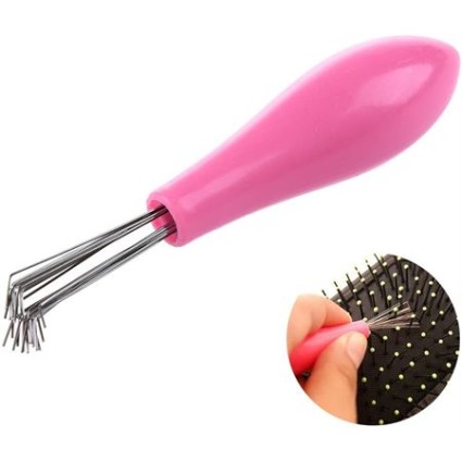 Hairbrush Puhdistustyökalu - vaaleanpunainen