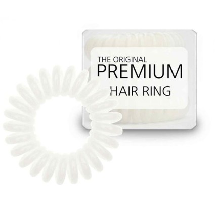 Premium Spiral -hiuslenkit 3kpl, valkoinen