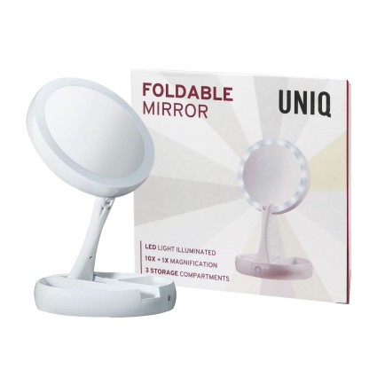 Meikkipeili LED-valolla ja suurennuksella | Flex Peili ja 10-kertainen suurennus | My Flexible Mirror