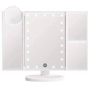 UNIQ Hollywood-meikkipeili Trifold-peili LED-valoilla, Valkoinen