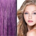 Bling Hopea glitter hiustenpidennykset 100 kpl glitter hiuslankoja 80 cm - Violetti