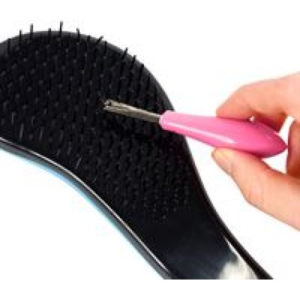 Hairbrush Puhdistustyökalu - vaaleanpunainen