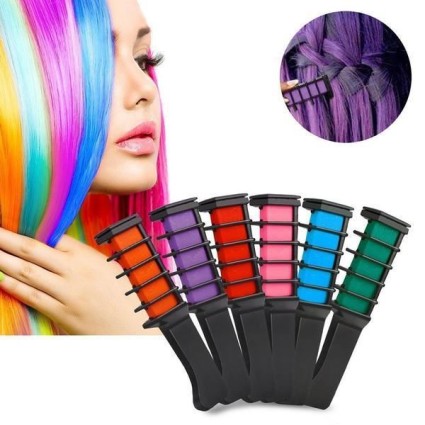 Hair Chalk Brushes - Hiusliitu siveltimet - 6 väriä