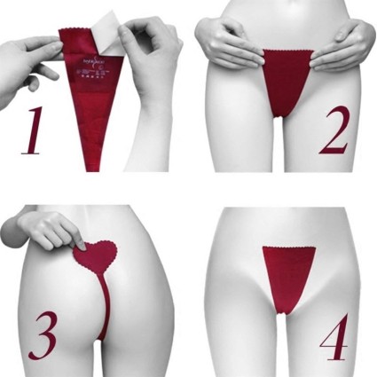 Invisible g-string | Panty Strapless G-String - Musta