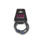 SOHO® Kknekki Ponnarit  - Harmaan Sininen 3 kpl 