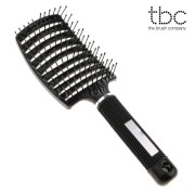 TBC Detangling Hair Brush - Vented Flex Curve (musta)