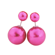 Kaksinkertainen helmikorvakorut, vaaleanpunaiset